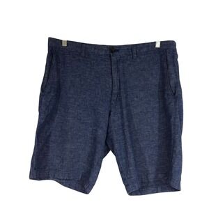 BANANA REPUBLIC- MEN'S 34 - BLUE LINEN BLEND SHORTS